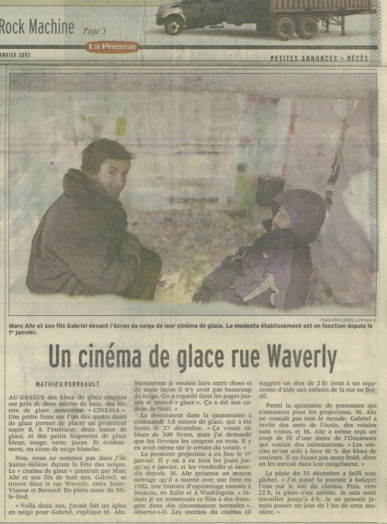 Article du journal La Presse