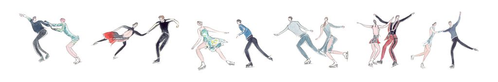 Pair figure skating stripe