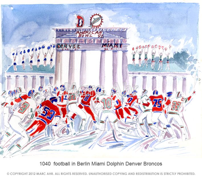 1040  Football In Berlin Miami Dolphin Denver Broncos