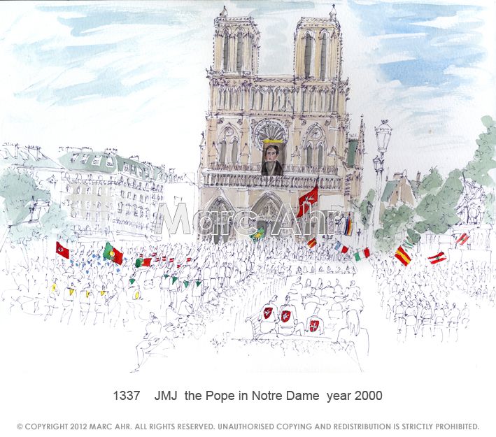 1337    JMJ  The Pope In Notre Dame  Year 2000