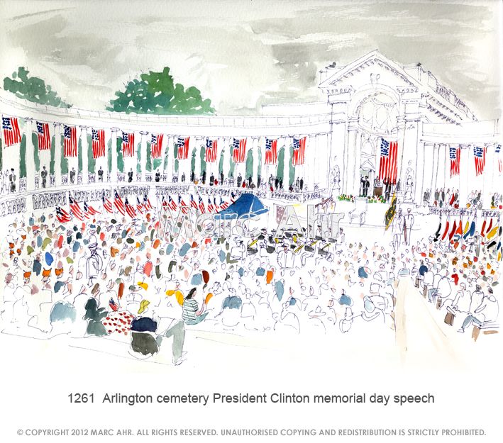 1261  Arlington Cemetery President Clinton Memorial Day Speech