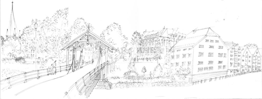 Wooden bridge. Norway